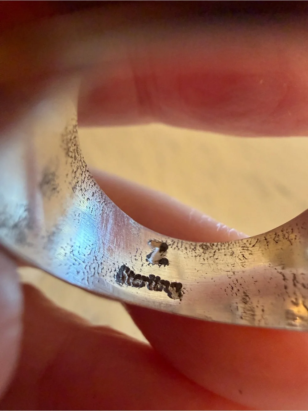 ❤️ Signed Galaxy Micro Inlaid Large Pueblo Scene Sterling Ring Sz 9 Unisex 8.7G - Picture 11 of 17